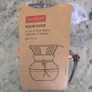 Bodum Coffee Maker with Brown Leather Strap